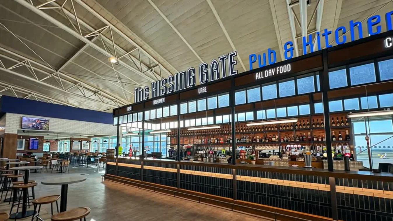 The Kissing Gate at Liverpool John Lennon Airport